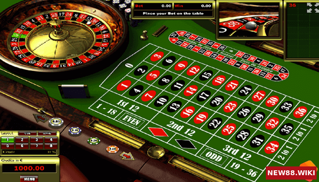 Bàn cược Roulette trực tuyến tại NEW88