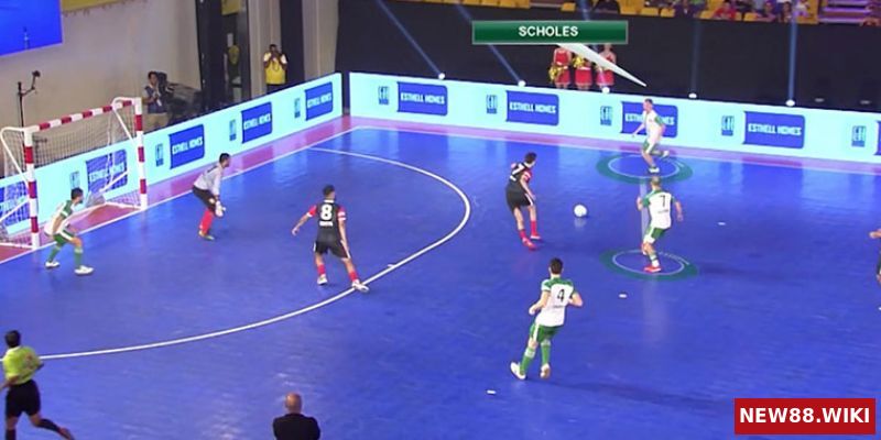 Khung thành trên sân futsal
