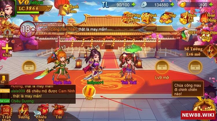 Minh họa cách nhận code danh tướng 3Q miễn phí