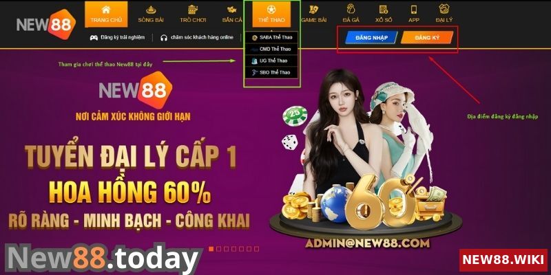 Hướng dẫn tham gia cá cược thể thao tại NEW88