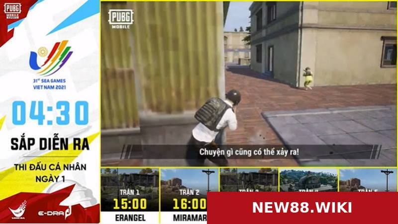 Ván 1 nội dung cá nhân PUBG Mobile Sea Games 31 ngày đầu tiên