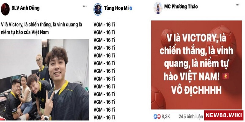 Cổ động viên và BLV gửi những lời chúc tốt đẹp đến đội tuyển