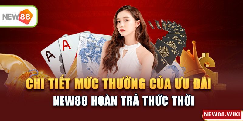 Chi tiết mức thưởng của ưu đãi New88 hoàn trả tức thời
