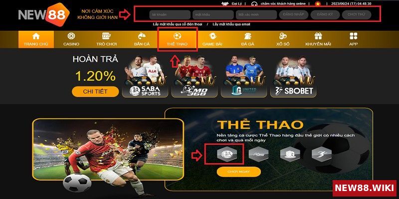 Hướng dẫn tham gia cá độ bóng đá NEW88 nhanh gọn