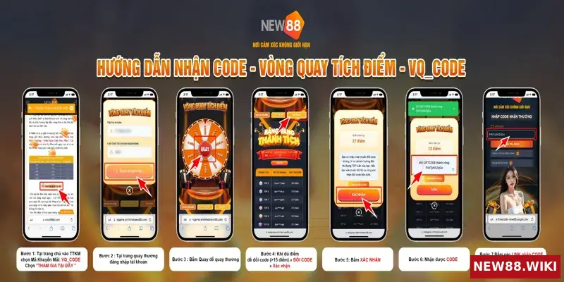 Chương trình tích điểm đổi ngàn code may mắn tại NEW88